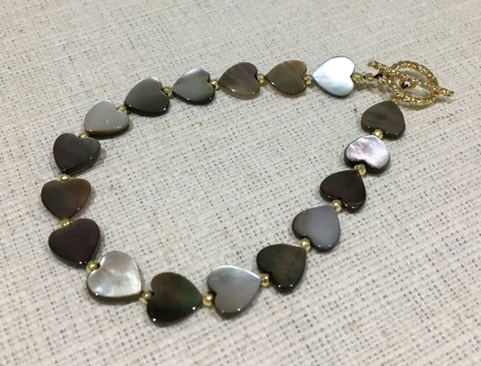 黒蝶貝ブレスレット 17.5cm【商品番号224】