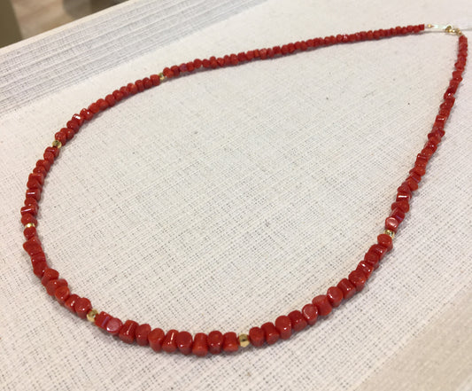 本珊瑚(サンゴ)ネックレス【商品番号216】