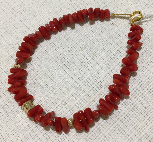 血赤珊瑚(サンゴ)ブレスレット【商品番号218】