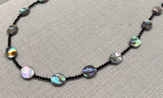 アワビ貝ネックレス 80cm【商品番号135】