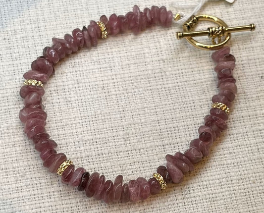 ピンクトルマリンブレスレット【商品番号128】