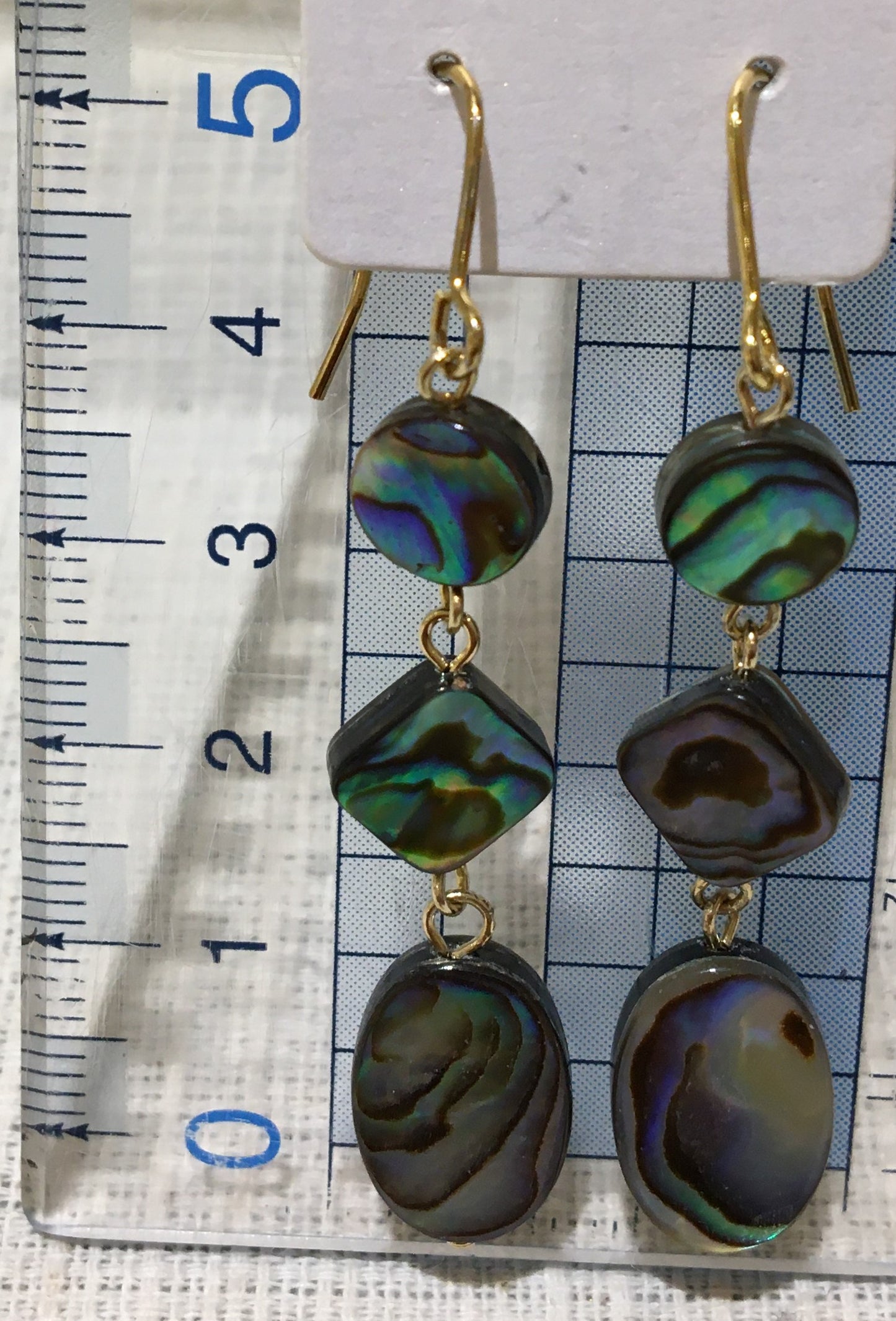 アワビ貝ピアス ステンレス【商品番号165】