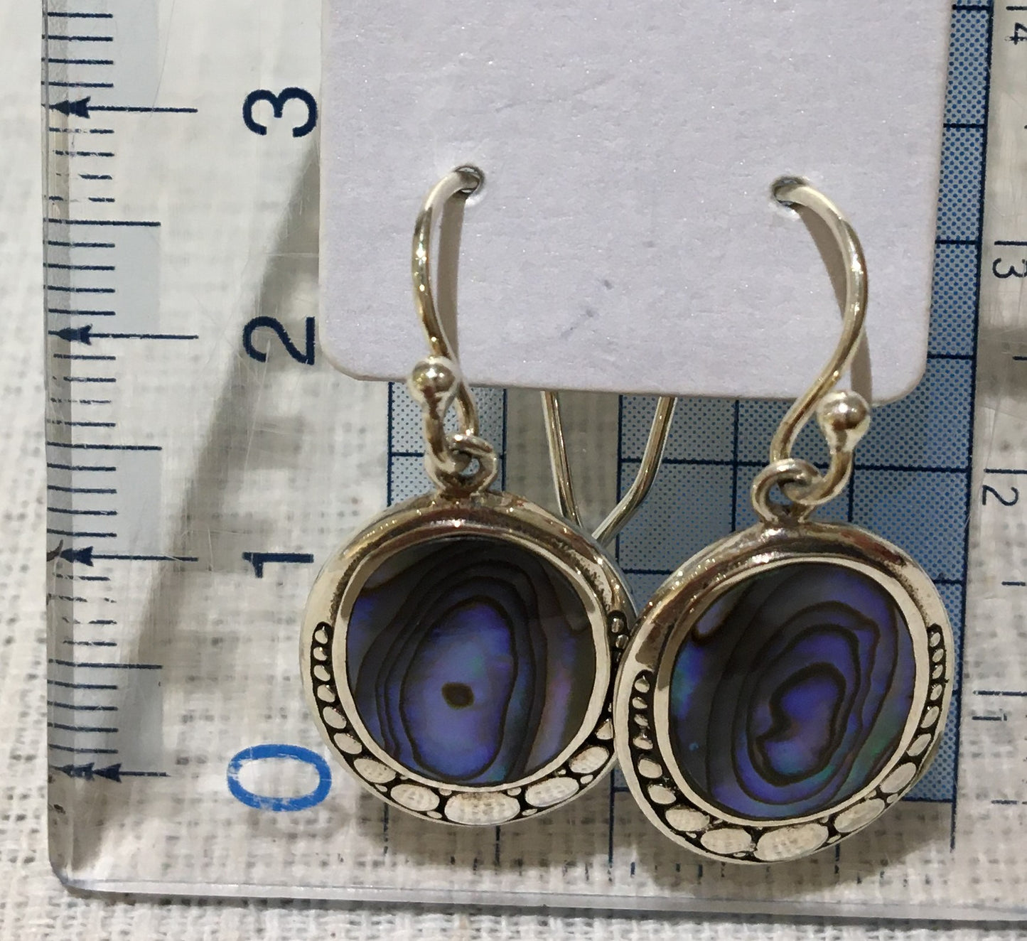 アワビ貝ピアス シルバー【商品番号166】