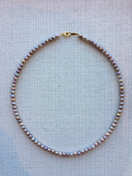 淡水パール(ピンクパープル系5mm)【商品番号105】