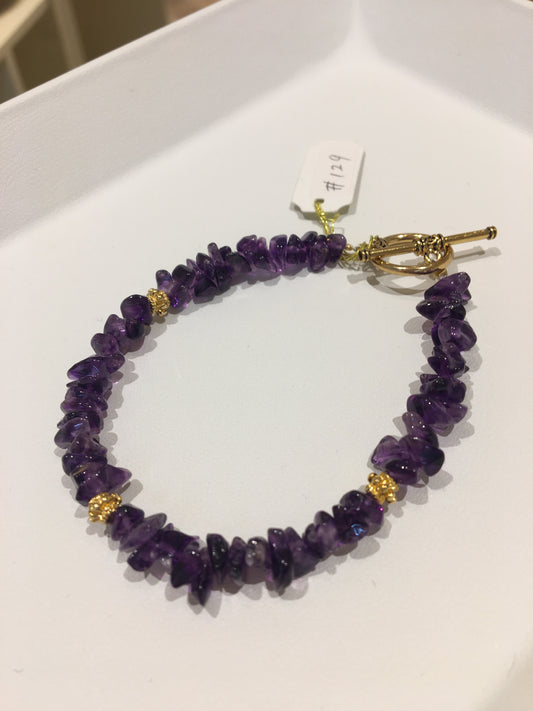 アメジストブレスレット 18cm 【商品番号129】