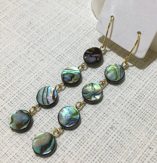 アワビ貝ピアス【商品番号260】