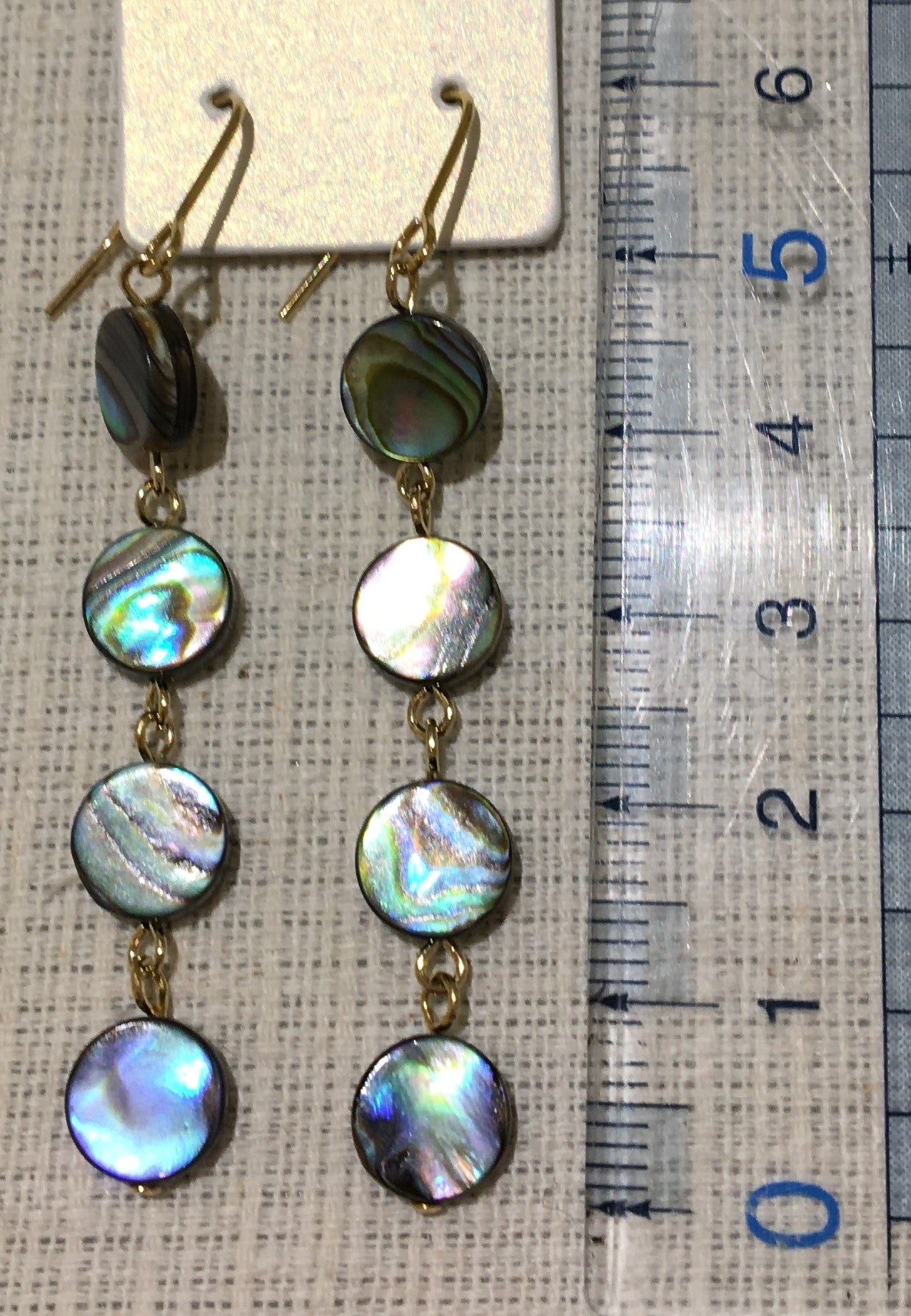 アワビ貝ピアス【商品番号260】