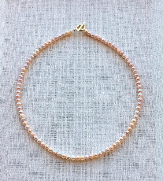 淡水パール(オレンジ系5mm)【商品番号106】