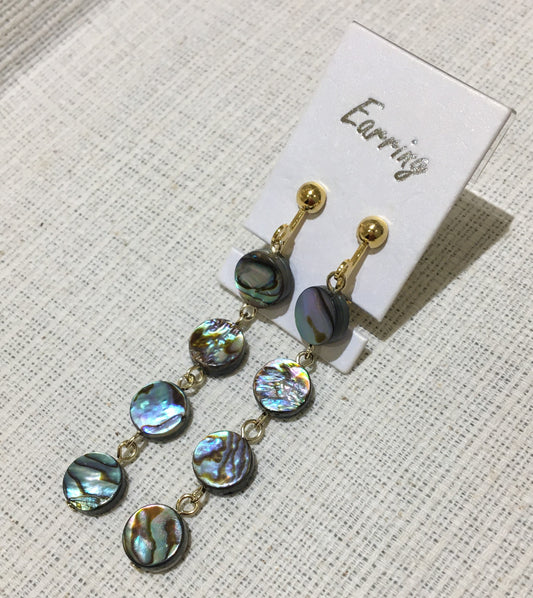 アワビ貝イヤリング【商品番号199】