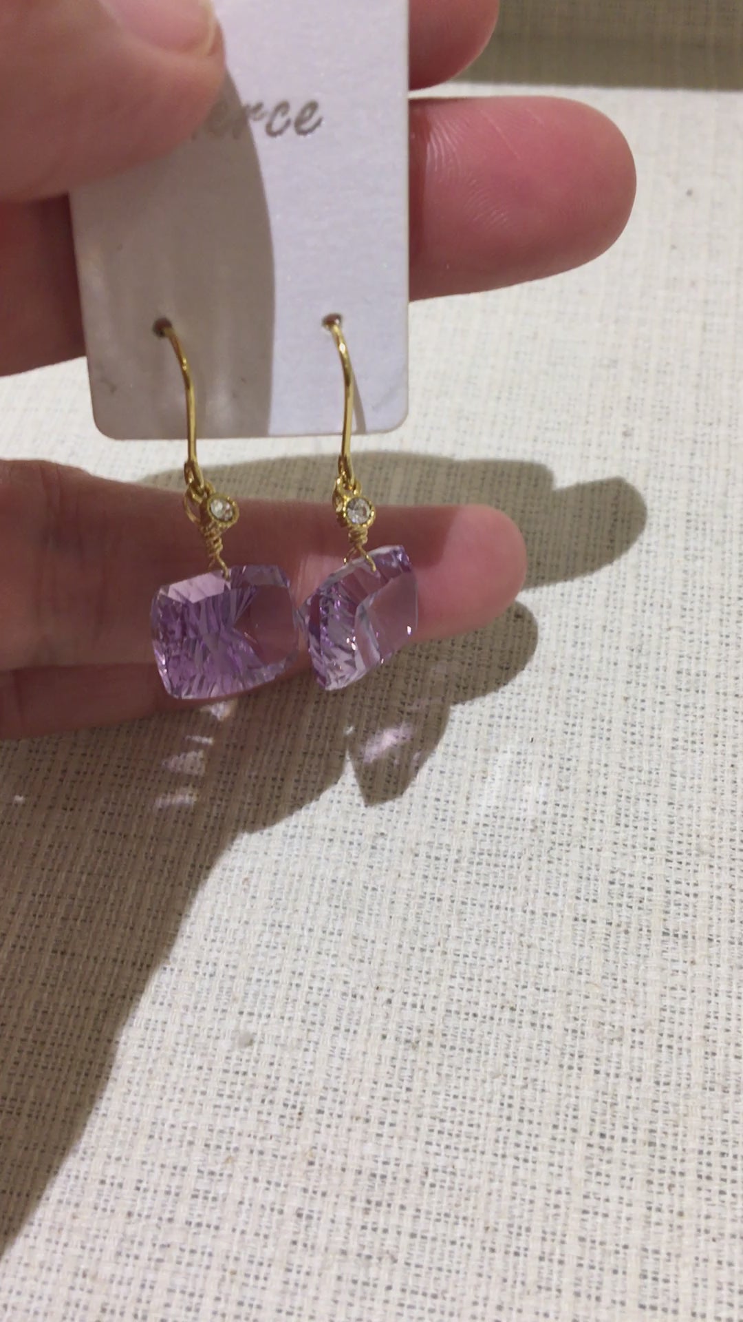 アメジストコンケーブカットピアスNO24-878-1 アメジストコンケーブカットピアスNO24-878-1 アメジストピアス 【商品